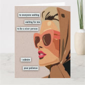 君の忍耐には感心だ カード (正面)