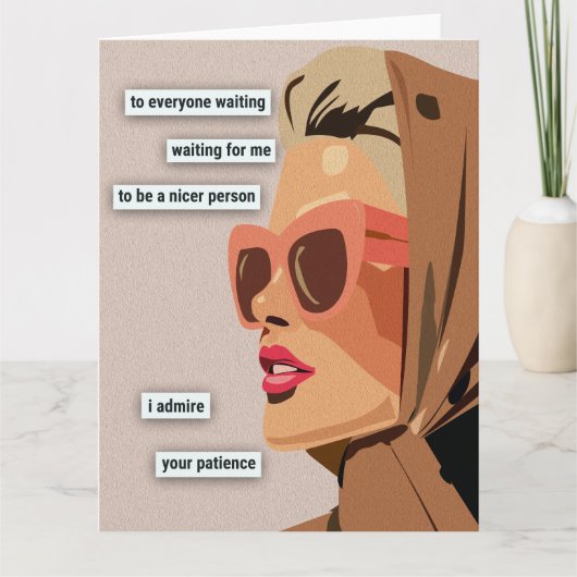 君の忍耐には感心だ カード (正面)