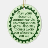 君の恵みがシャムロックを上回るかもしれんぞ、アイルランド セラミックオーナメント (左)