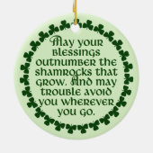 君の恵みがシャムロックを上回るかもしれんぞ、アイルランド セラミックオーナメント (裏面)