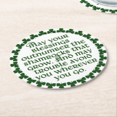 君の恵みがシャムロックを上回るかもしれんぞ、アイルランド ラウンドペーパーコースター (アングル)