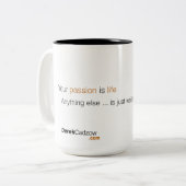 君の情熱は人生のマグだ ツートーンマグカップ (正面左)