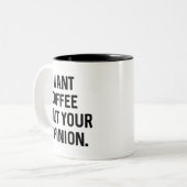 君の意見ではなくコーヒーが欲しい ツートーンマグカップ (正面左)