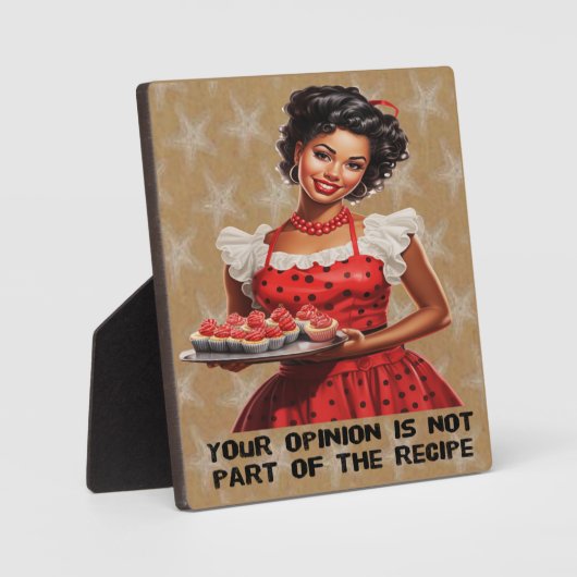 君の意見はレシピの一部ではない フォトプラーク (正面)