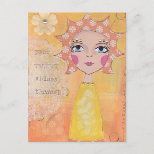 君の才能ははがきに輝いている ポストカード (正面)