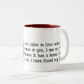 君の方へ行ってみると明かりが付いた ツートーンマグカップ (正面右)