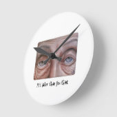 君の時計より遅考えい ラウンド壁時計 (傾斜)