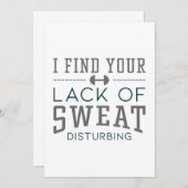 君の汗が足りないと気が散る サンキューカード (正面/裏面)