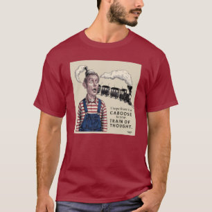 君の汽車にバスが乗って考えいるか Tシャツ