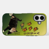 君の波動を上げる モナークバタフライ+三毛猫 Case-Mate iPhoneケース (裏面 (横))