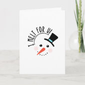 君の為に溶かす 雪霜の降りた男のすてきクリスマス シーズンカード (正面)