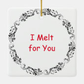 君の為に溶かす | Bowl of Ice Cream Food Pans セラミックオーナメント (裏面)