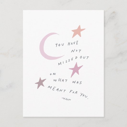 君の為恋しく思に思った事が無い ポストカード (正面)