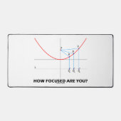 君の焦点は？放物線グラフギークユーモア デスクマット (正面)