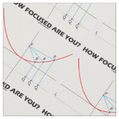 君の焦点は？放物線グラフ算数ユーモア ファブリック (クローズアップ)