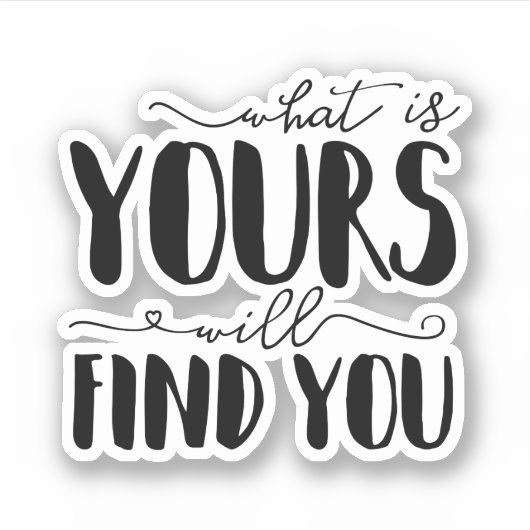 君の物を見ればタイポグラフィ シール (正面)