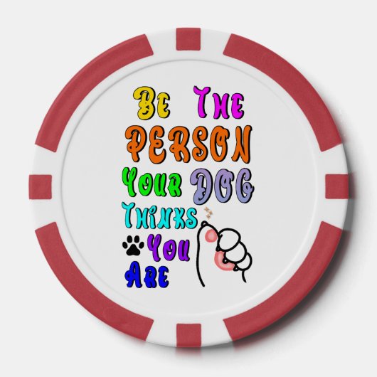 君の犬は考え親切だ ポーカーチップ (正面)