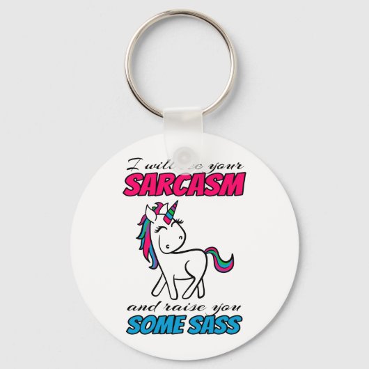 君の皮肉を見て少し怒らせよう キーホルダー (正面)