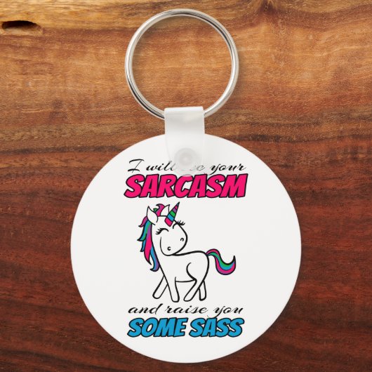 君の皮肉を見て少し怒らせよう キーホルダー (正面)