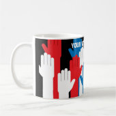 君の票は愛国心に問題がある コーヒーマグカップ (左)