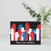 君の票は愛国心に問題がある ポストカード (スタンド正面)