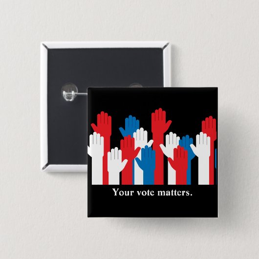 君の票は愛国心に問題がある 缶バッジ (正面&裏面)