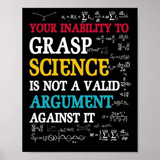 君の科学の理解不能は有効ではない ポスター (正面)