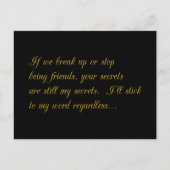 君の秘密はまだ僕の秘密を破る友達だ ポストカード (正面)