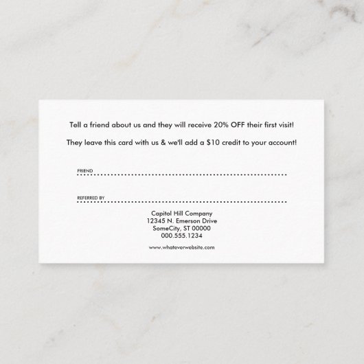 君の紹介感謝していには実に多くの 紹介カード (裏面)