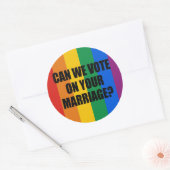 君の結婚に投票できるか? ラウンドシール (封筒)