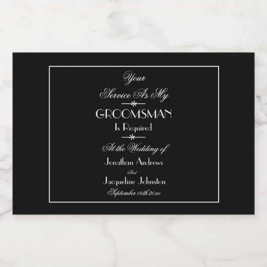 君の結婚提案は僕のグロムスマン・ミニになるだろう リキュールボトルラベル (シングルラベル)