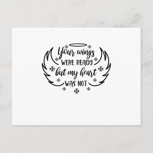 君の翼は準備ができていたが私のハートは準備していなかった 案内ポストカード (正面)