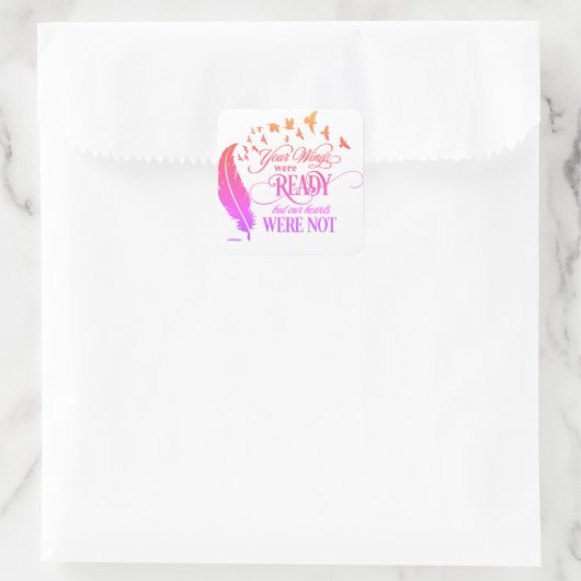 君の翼は用意できたが、我々のハートは用意していなかった スクエアシール (バッグ)