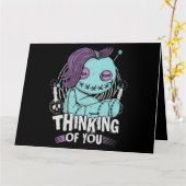 君の考えブードゥー人形Mのために可愛くて不気味な カード (黄色い花)