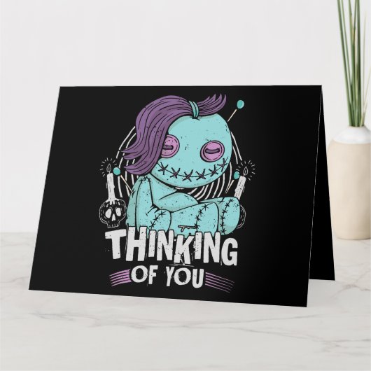 君の考えブードゥー人形Mのために可愛くて不気味な カード (正面)