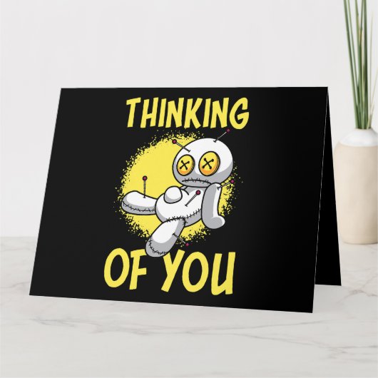 君の考えブードゥー人形Mのために可愛くて不気味な カード (正面)