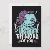 君の考えブードゥー人形Mのために可愛くて不気味な 招待状 (裏面)