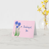 君の考え修道女の折り畳みグリーティングカード カード (黄色い花)