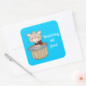 君の考え漫画の鎌 スクエアシール (封筒)