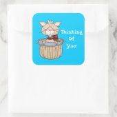 君の考え漫画の鎌 スクエアシール (バッグ)