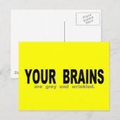 君の脳は灰色でしわくちゃだ ポストカード (正面/裏面)