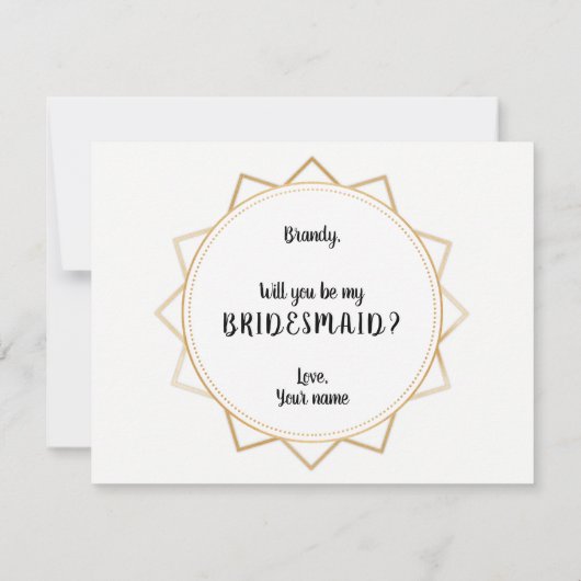 君の花嫁の付き添いのカードがないとは言えない 招待状 (裏面)