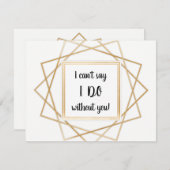 君の花嫁の付き添いのカードがないとは言えない 招待状 (正面/裏面)