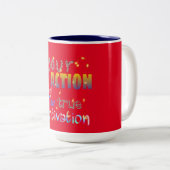 君の行動は動機を明らかにする ツートーンマグカップ (正面右)