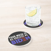 君の覆面はバイデン氏と同じくらい役に立たない コースター (側面)