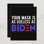 君の覆面はバイデン氏と同じくらい役に立たない セーブザデート (正面/裏面)