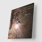 君の言葉はランプだ スクエア壁時計 (傾斜)