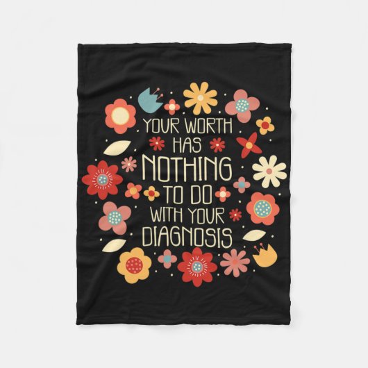 君の診断には君の価値は関係ない フリースブランケット (正面)
