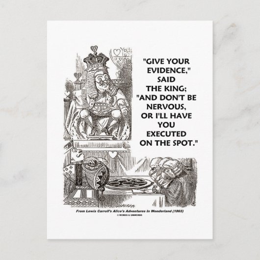 君の証与え拠は神経質なワンダーランドではない ポストカード (正面)