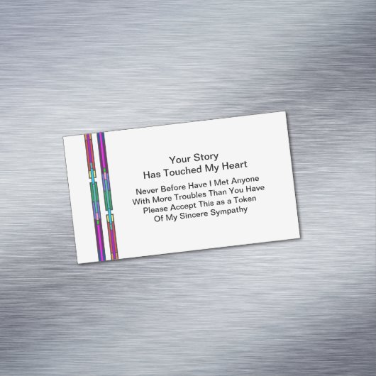 君の話が耳に入ったハート | 悔やみや弔慰磁石 マグネット名刺 (インサイチュ)